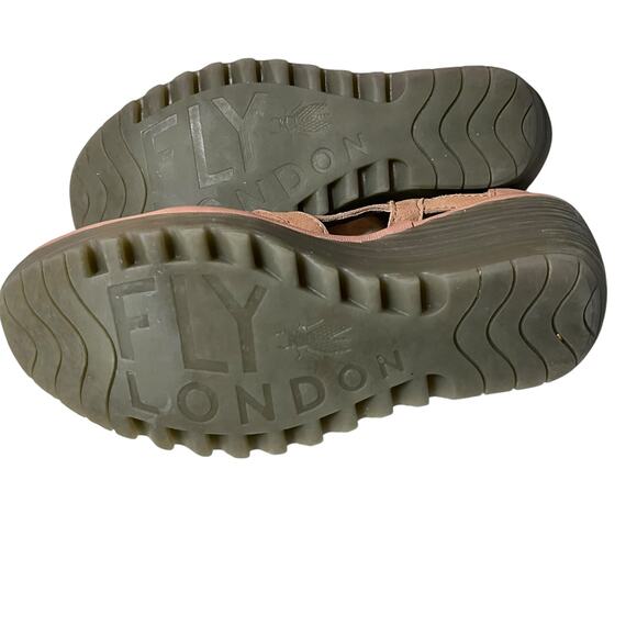 Fly London Yadi Wedge Sandals‎ in Rose EUC Size 39 / 8 -8.5 - Picture 15 of 15